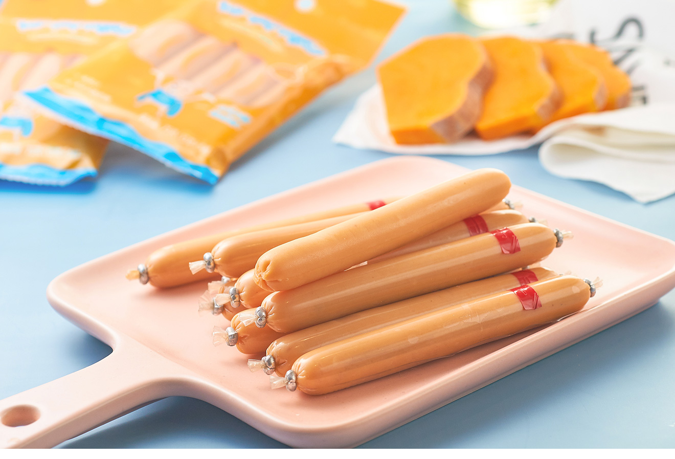 玉米味海魚腸展示